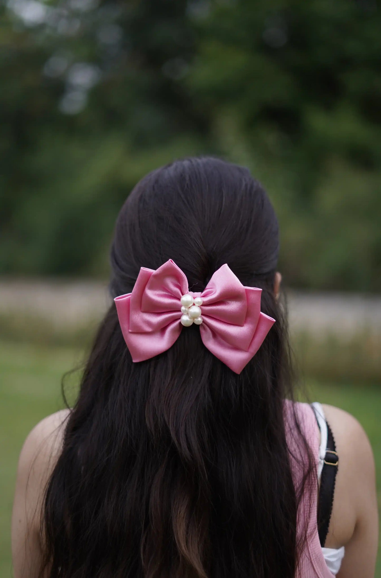 TRIPLE LAYER BOW | SATIN FABRIC