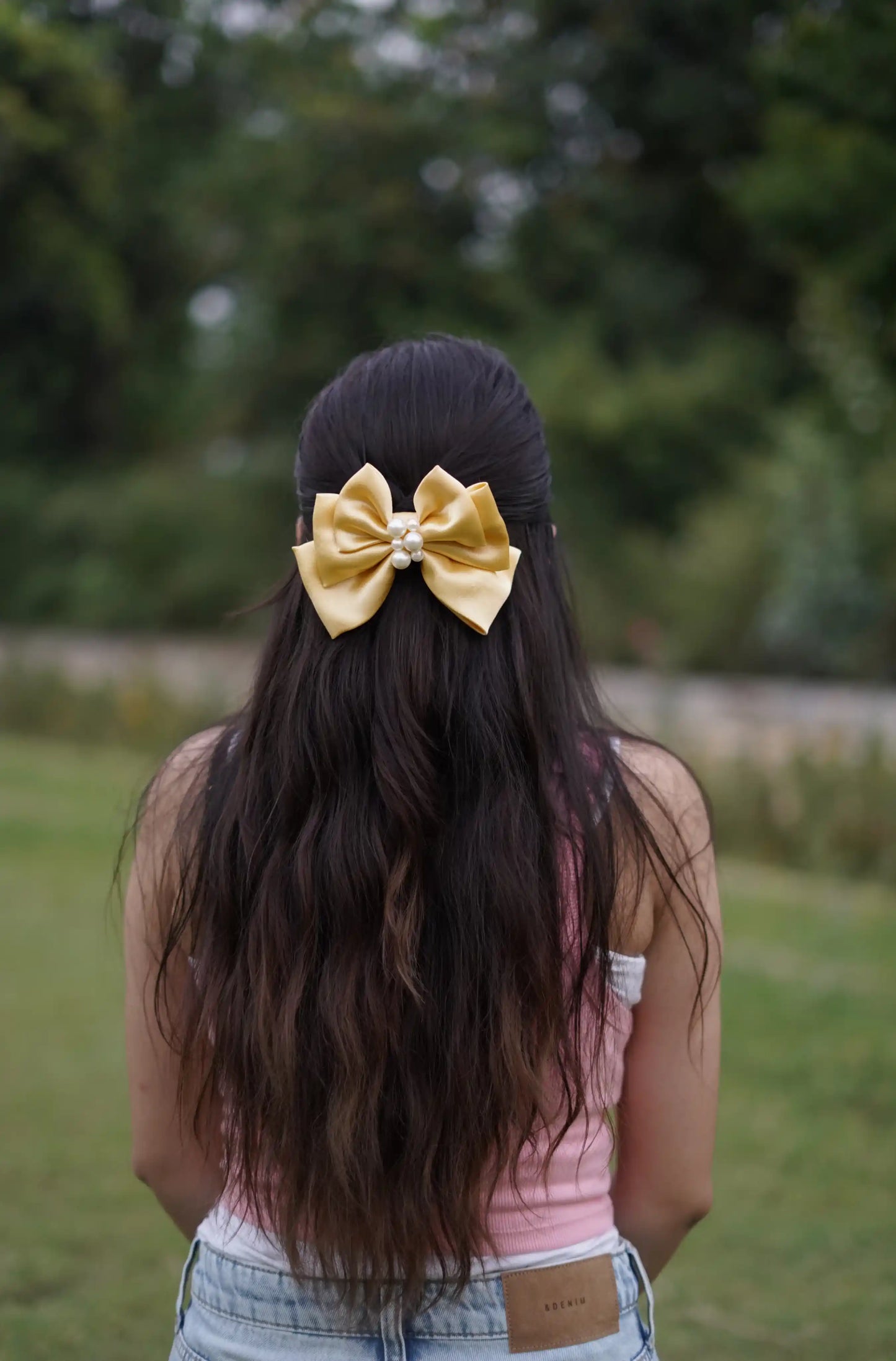 TRIPLE LAYER BOW | SATIN FABRIC