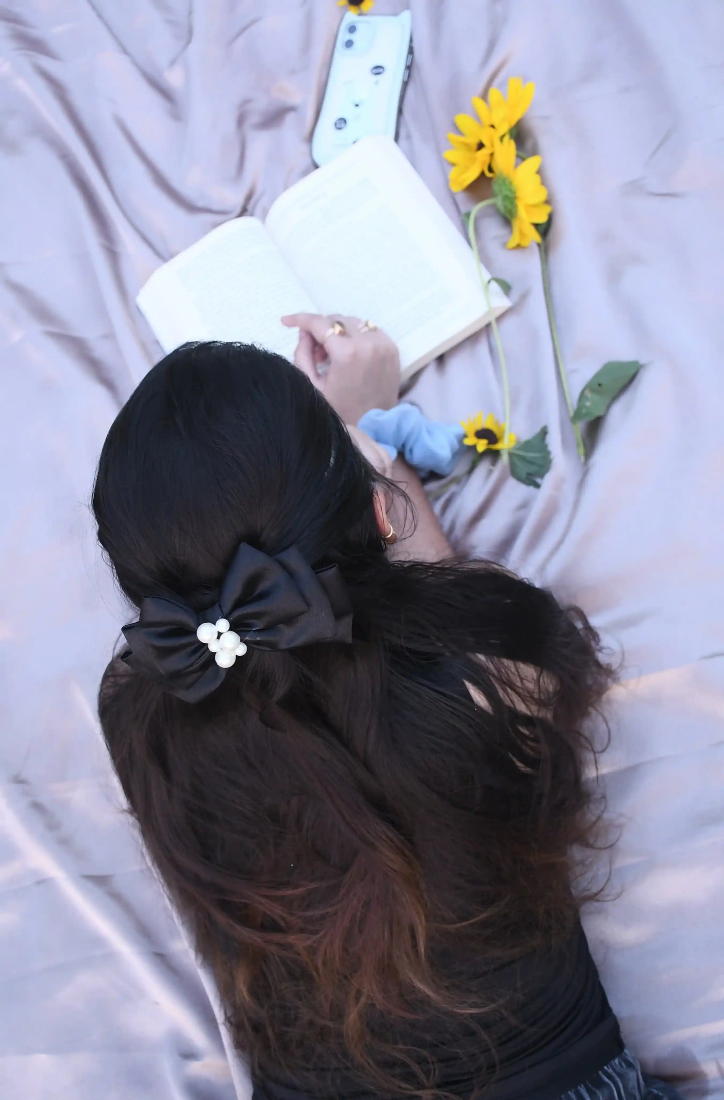 TRIPLE LAYER BOW | SATIN FABRIC