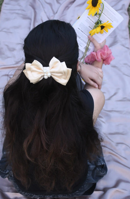 TRIPLE LAYER BOW | SATIN FABRIC