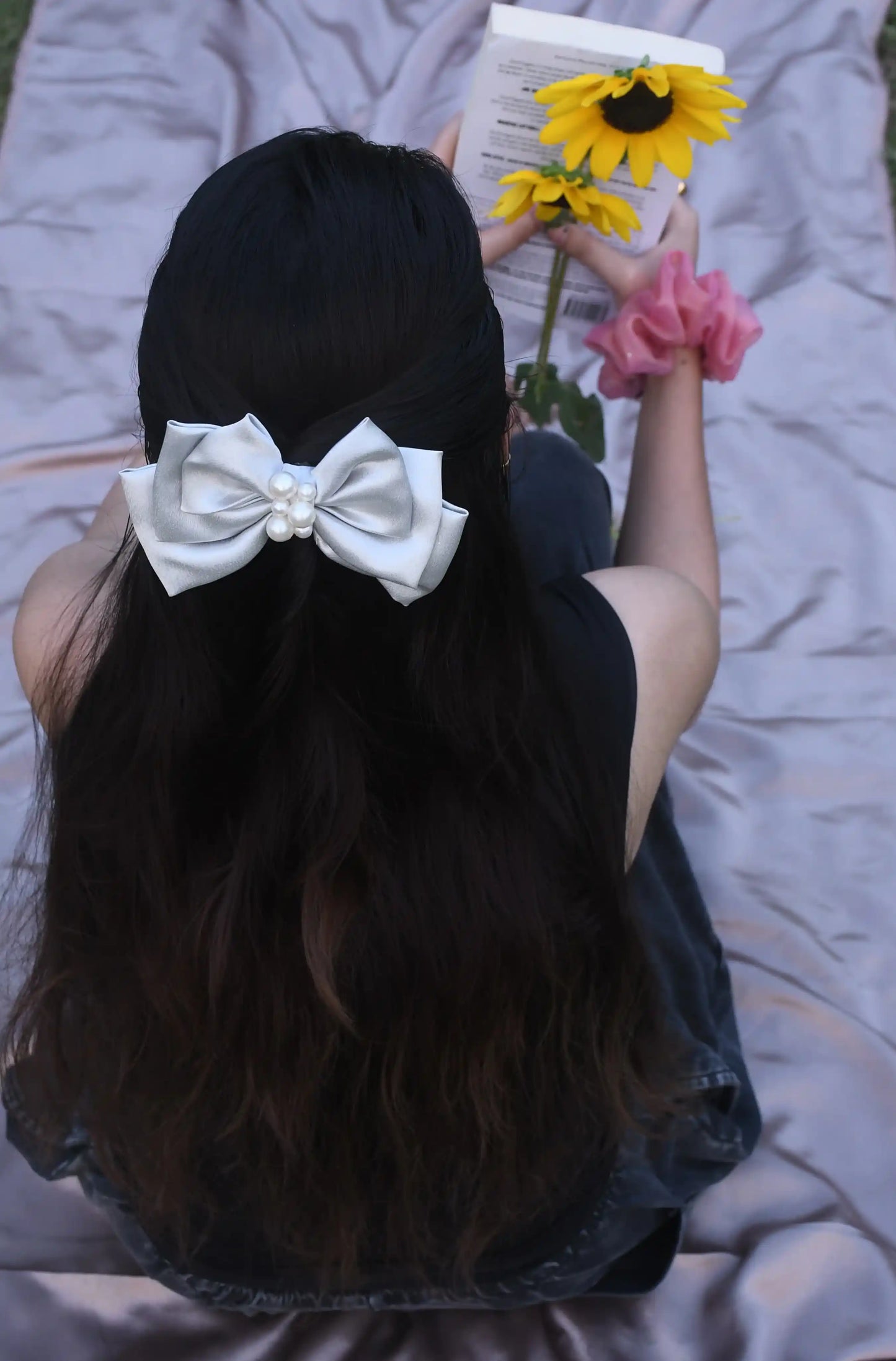 TRIPLE LAYER BOW | SATIN FABRIC