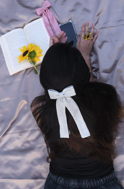 BOW WITH LONG TAIL | COTTON BLEND