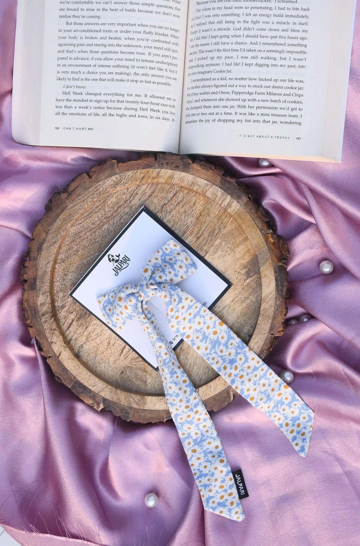 BOW WITH LONG TAIL | PRINTED COTTON FABRIC