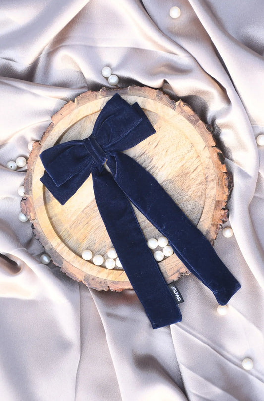 BOW WITH LONG TAIL | VELVET FABRIC