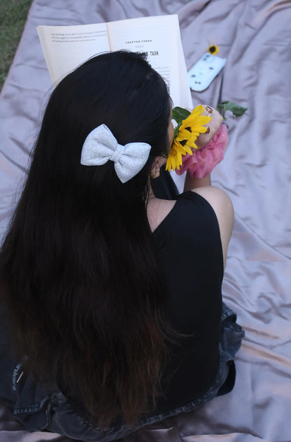 FLUFFY MINI BOW | COTTON BLEND