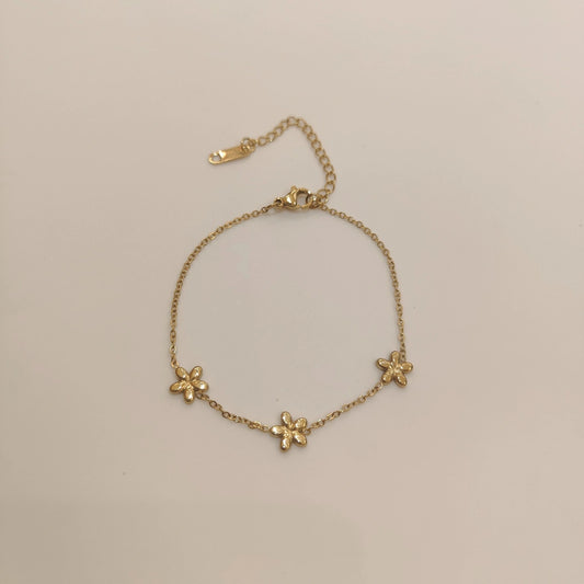 GOLDEN FLOWER CHAIN BRACELET | JP-CB-0012 | ANTI-TARNISH